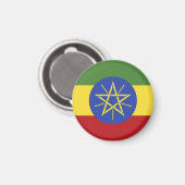 Ethiopische vlag magneet (Voorkant / Achterkant)