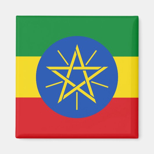 Ethiopische vlag magneet (Voorkant)