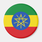 Ethiopische vlag Magnet Magneet (Voorkant)