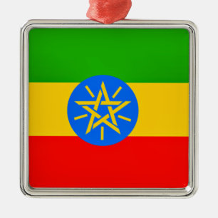 Ethiopische vlag metalen ornament