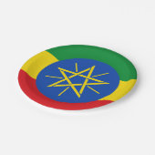 Ethiopische vlag papieren bordje (Gekanteld)