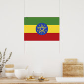 Ethiopische vlag poster (Keuken)