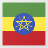 Ethiopische vlag raamsticker (Vel)