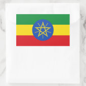 Ethiopische vlag rechthoekige sticker (Tas)