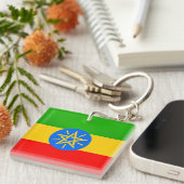 Ethiopische vlag sleutelhanger (Voorkant Rechts)