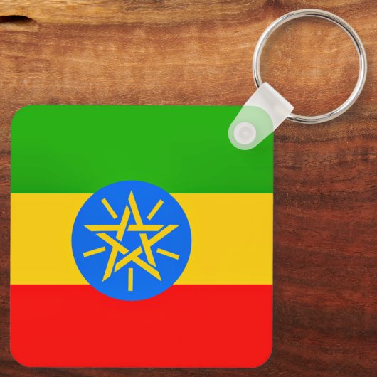 Ethiopische vlag sleutelhanger (Achterkant)