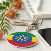 Ethiopische vlag sleutelhanger (Zijkant)