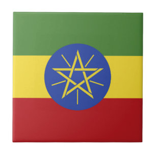 Ethiopische vlag tegeltje