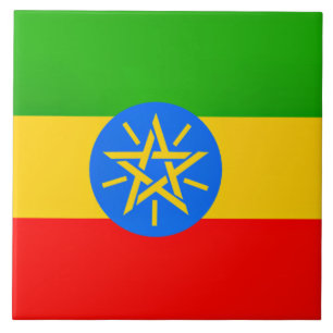 Ethiopische vlag tegeltje