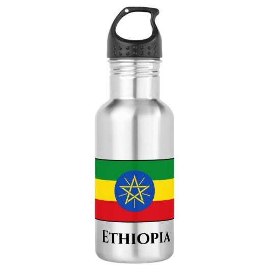 Ethiopische vlag waterfles  (Voorkant)