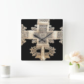 Ethiopische wandklok op het Motif-plein Vierkante Klok (Huis)