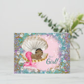 Éthique Sirène Baby Shower Invitations (Debout devant)