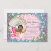 Éthique Sirène Baby Shower Invitations (Dos)