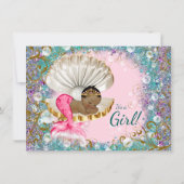 Éthique Sirène Baby Shower Invitations (Devant)