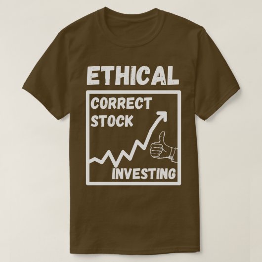Ethisch correct beleggen in aandelen t-shirt (Design voorkant)