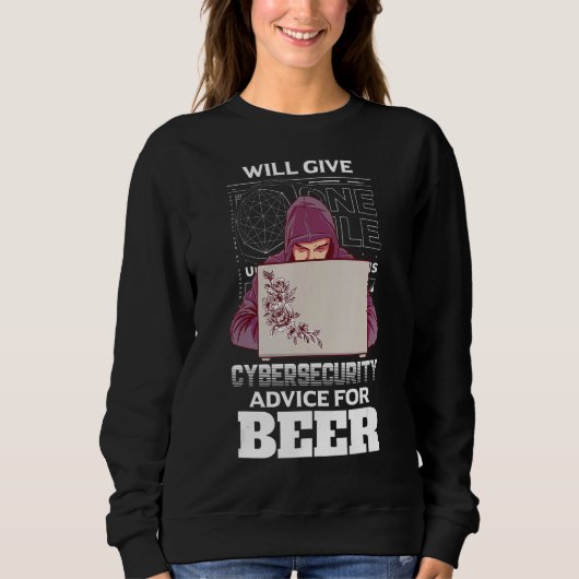 Ethisch Hacker Beer Adviser Cybersecurity Programm Trui (Voorkant)