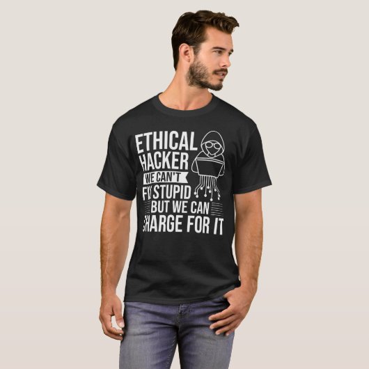 Ethisch hacker Certified Computer Hacking Password T-shirt (Voorkant volledig)
