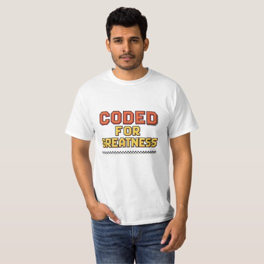 Ethische AI-codering - gecodeerd voor grootheid T-shirt (Voorkant volledig)