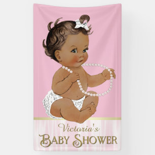 Ethische baby shower voor meisje spandoek