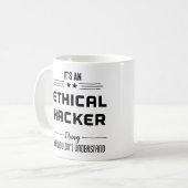 Ethische Hacker Cybersecurity - Beveiligingscitate Koffiemok (Voorkant links)