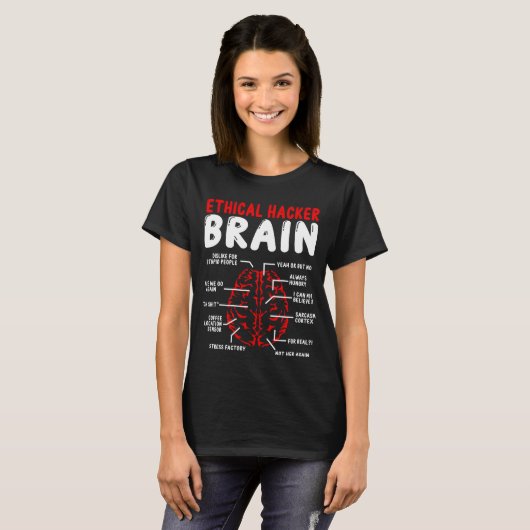 Ethische hackeronline beveiliging Cyberbeveiliging T-shirt (Voorkant volledig)
