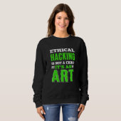Ethische hacking White Pet Hacker Cyber Security E Trui (Voorkant volledig)
