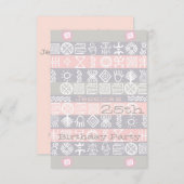 Ethnic 25th Birthday Party Invitation (Devant / Derrière)