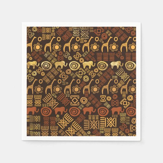Ethnic African Pattern- browns and golds #7 Servet (Voorkant)
