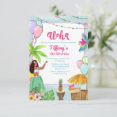 Ethnic Aloha Luau Tropical Birthday Invitation (Debout devant)