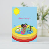 Ethnic Baby Girl Birthday Party Invitation (Debout devant)