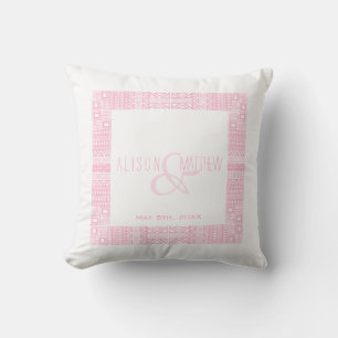 Ethnic Boho-chic Personalized Wedding Pillow 1 Kussen