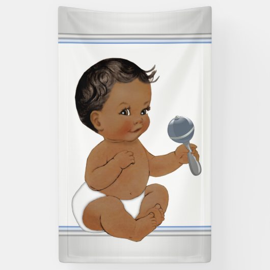 Ethnic Boy-Baby shower Spandoek (Verticaal)