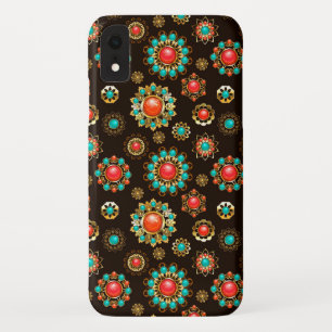 Ethnic Brooches naadloos patroonpatroon iPhone XR Hoesje