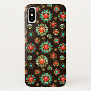 Ethnic Brooches naadloos patroonpatroon iPhone X Hoesje