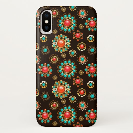 Ethnic Brooches naadloos patroonpatroon Case-Mate iPhone Case (Achterkant)