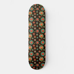 Ethnic Brooches naadloos patroonpatroon Skateboard