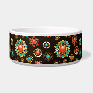 Ethnic Brooches naadloos patroonpatroon Voerbakje