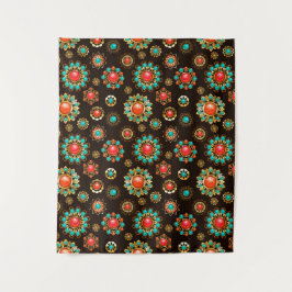 Ethnic Brooches Seamless Pattern Wandkleed