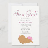 Ethnic est une invitation baby shower fille (Devant)