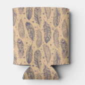 Ethnic Feather Outline Patroon Blikjeskoeler (Achterkant)