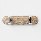 Ethnic Feather Outline Patroon Skateboard (Horizontaal)