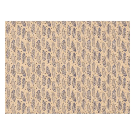 Ethnic Feather Outline Patroon Tafelkleed (Voorkant (Horizontaal))
