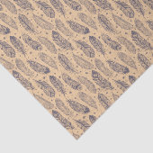 Ethnic Feather Outline Patroon Tissuepapier (Detail)