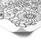 Ethnic Floral Doodle 2 Poster (Hoek)