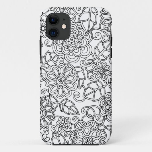 Ethnic Floral Doodle Case-Mate iPhone Case (Achterkant)