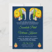 Ethnic Folk Art Elephant Indian Faire-part de mari (Devant)