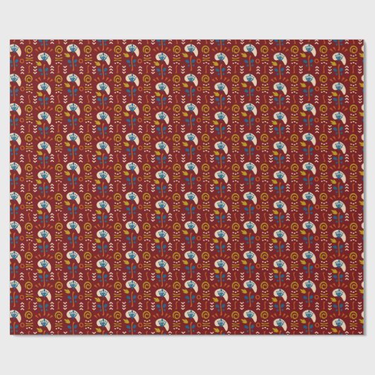 Ethnic Folk Pattern Cadeaupapier (Vlak)