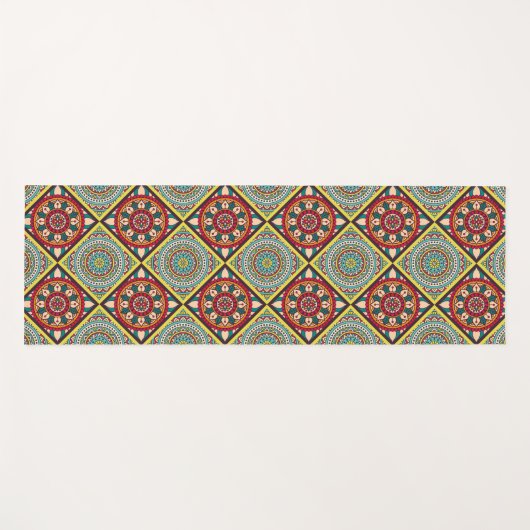 Ethnic Mandala Pattern Yogamat (Voorkant (horizontaal))