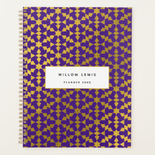 Ethnic Marocain violet et Motif d'or