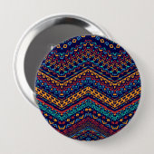 Ethnic Motifs Ronde Button 4,0 Cm (Voorkant /achterkant)